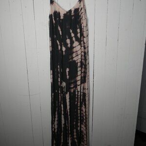 Promesa Women's M Tie Dye Sleeveless Jumpsuit 100% Rayon Cropped Flare Leg